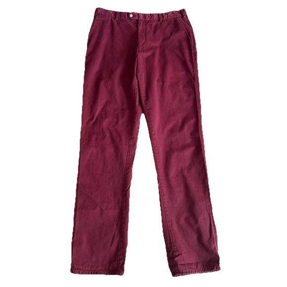 Peter Millar Pants Chino Mens 36 x 36 Red Golf Flat Front Straight Leg Stretch - Picture 1 of 10